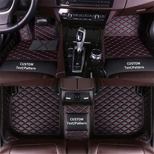 Jialuode Personnalisés Tapis de Sol Voiture pour Ford Edge Explorer Ecosport Fusion Sport Fiesta Focus Fusion Mondeo Taurus Escape Ranger Galaxy Kuga Explorer V Expedition Noir et Rouge (Gelingsi, neuf)