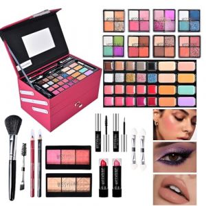 Kit de maquillage complet pour femme, kit de maquillage complet avec outils, kit de maquillage professionnel, outils de maquillage et trousse de cosmétiques, kit de maquillage complet (malns, neuf)
