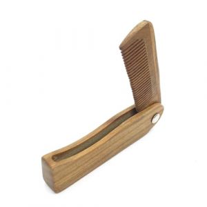 BESTYASH 1 Peigne À Barbe Portable Brosse À Cheveux Peigne À Barbe Pliable Peigne À Barbe Pour Hommes Peigne À Cheveux Peigne De Voyage Peigne À Barbe En Bois Bûche (Feast of Yan, neuf)