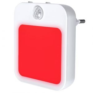 Toys4Boys Veilleuse LED Rouge avec Détecteur de Mouvement – Lampe de Nuit Enfant Adulte à Brancher – Lumière Rouge pour Sommeil – Intensité Réglable – Lampe de Chevet LED 230V pour Chambre, Couloir, E (TOYS4BOYS, neuf)
