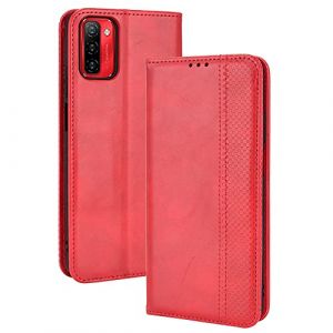 WEIOU Coque pour Ulefone Note 12p, Protection Etui Antichoc TPU Housse Premium en Cuir PU ave Portefeuille[Fentes pour Cartes][Fermeture Magn&eacute;tique]. Rouge (Welldan, neuf)