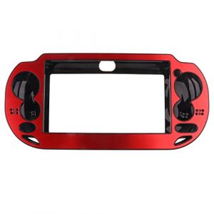 Bo&icirc;tier en Plastique Plaqu&eacute; Aluminium Bross&eacute;, Housse de Protection pour PS Vita, Rouge (XinSRong, neuf)