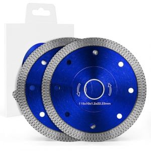 flintronic 2pcs Disque Diamant, Diamant &agrave; Meuler B&eacute;ton 115mm, Disque &agrave; Tron&ccedil;onner Diamant Extra Fin pour Poncer B&eacute;ton, Pierre, Granit Chape, Ma&ccedil;onnerie (XJYEU, neuf)