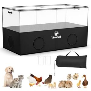 Pawaboo Parc pour Petits Animaux, Cage pour Animaux de Compagnie avec Paroi en Maille Respirante et Fond Amovible, Enclos Pliable pour Chiots, Cochons (Joiel EU, neuf)