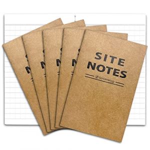 Lot de 5 carnets de notes de terrain | Recharge de petit bloc-notes de terrain pour couverture rechargeable en cuir pour notes de champ, carnet de notes de terrain | Recharge universelle de papier (Sovereign-Gear, neuf)