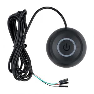 Alimentation pour Ordinateur De Bureau, Bouton Power Pc, Accessoires Pc, Bouton d'alimentation Externe, CâBle D'Extension pour Interrupteur Marche/ArrêT De La Carte MèRe Pc 1.8 M avec LED (Noir) (hanwinb, neuf)