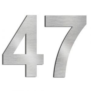 nanlyiau 2pc 3in/7.5cm Numero maison Num&eacute;ros de maison numero maisonchiffres de boite aux lettres numero maison design en acier inoxydable 304 massif(3in number 47) (nanly, neuf)