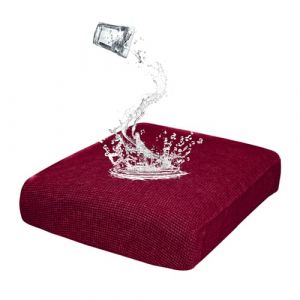BXFUL Housses de Coussin de Siège de Canapé Imperméable Extensible, Jacquard Housse Coussin Canapé Antidérapante Housse Assise Canapé élastique Housse Coussin (Méridienne,Vin Rouge) (ZIQIONG, neuf)