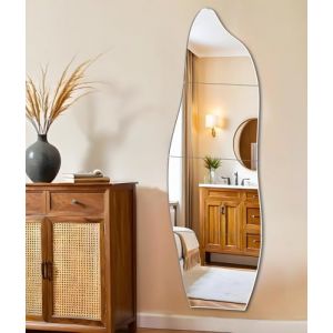 JMITHA Miroir Asym&eacute;trique - Miroir Assym&eacute;trique Adh&eacute;sif - Carrelage de Miroir en Verre HD - Miroir Mural - D&eacute;coratif - Pour Coller sur Armoire, Porte, Salon, Mur (Jmitha, neuf)