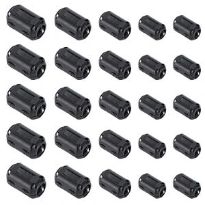 Anneau Ferrite Antiparasite Magnétique Core, 20pcs Anti-interférences Haute Fréquence Filtre Noyau Clip de Câble RFI EMI Noise Suppressor pour Câble Diamètre Intérieur 3.5/5 /7/9/13 mm Noir (AMPHOLY VORTEXA S.R.L., neuf)
