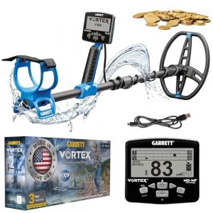 Garrett Vortex VX9 – Détecteur de métaux professionnel pour adultes – Technologie MD-MF – Étanche jusqu'à 4,9 m, bobine de recherche 21,6 x 27,9 cm, 7 options de fréquence, balance d'identification (HOBBY ONE DETECTION, neuf)