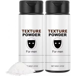 Poudre Texturisante Cheveux, Poudre Coiffante Homme, Poudre Coiffante,Poudre Texture, Texture Powder,Effet Mat Et Volume Maximisé Poudre Texturisante Pour Homme, Poudre Haare Mit Effekt (40g, 2pc) (EnviableVB, neuf)