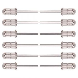 SOIMISS Ensemble de 12 Embouts de Polissage pour Perceuse &agrave; Ongles en Fer Argent&eacute;, Accessoires Manucure Compatibles Ongles Naturels et Artificiels, Outil Professionnel pour Salon et Usage (Star-wish, neuf)