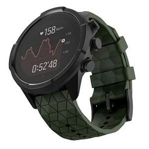 Shieranlee Compatible with Suunto 9 Spartan/Suunto 7 Bracelet, 24MM Silicone Bracelets de Montres Poignet Sangle de Sports pour Suunto 9/Suunto D5/Suunto Spartan Sport Wrist HR/Suunto 9 Titanium (GOOSPERY-UK, neuf)