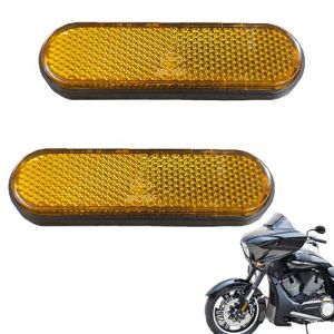 ZAHD 2 pièces Moto vélo réflecteur orange arrière réflecteur Universel Réflecteur Autocollant pour Moto catadioptre adhésif orange Catadioptre Soi Adhésif Catadioptre Pour les motos vélos (Orange) (C-CD-ZFZ, neuf)