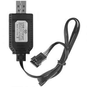 USB Chargeur C&acirc;ble Rc Universel avec Connecteur Sm-4p Plug, Chargeur Voiture Telecommand&eacute; pour 2s 7.4v Lipo Batterie C&acirc;ble De Chargeur USB Compatible Voiture Bateau Drone Avions Rc Et Autres Jouets (ChaoOuXin, neuf)