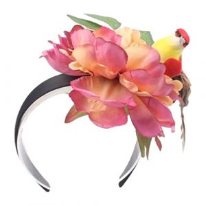 Uqezagpa Coiffe florale avec oiseau pour fête d'Halloween pour enfants pour le marché de stand Couvre-chef fleur mignonne avec bandeau d'oiseau (TUO-tuo, neuf)