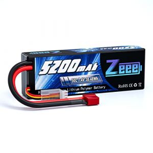 Zeee 2S Lipo Batterie 7.4V 50C 5200mAh RC Batterie avec Deans T Plug pour RC Evader BX Auto Voiture Camion Truggy RC Hobby (ZEEE POWER, neuf)