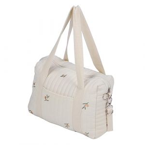 Sac de Poussette pour bébé, Sac à Carreaux Multifonctionnel avec Fermeture éclair Brodée, Sac à Main Réutilisable, Sac à Couches (Sac Olive) (Tenyse, neuf)
