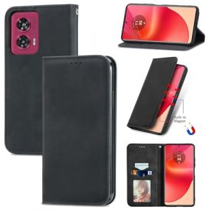 Cracedily Coque pour Motorola Edge 50 Fusion Pochette, Etui Protection Housse Premium en Cuir PU, Etui à Rabat Pochette de Portefeuille Étui pour Motorola Edge 50 Fusion Case, Noir (Cracedily, neuf)