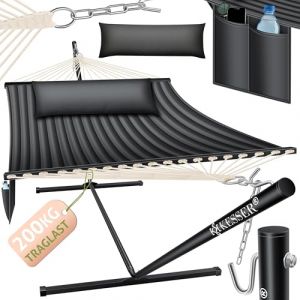 KESSER&reg; Hamac Hill avec Support Coussin Double hamac pour 2 Personnes-Cadre Stable -200 kg de capacit&eacute; de Charge Int&eacute;rieur et ext&eacute;rieur XXL Fauteuil Suspendu Double Multi-Personnes (WMK Trading GmbH, neuf)