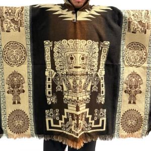 Gamboa Premium Alpaga Laine Poncho Homme Mexicain Polaire Manteux Automne Hiver (Gamboa Worldwide, neuf)