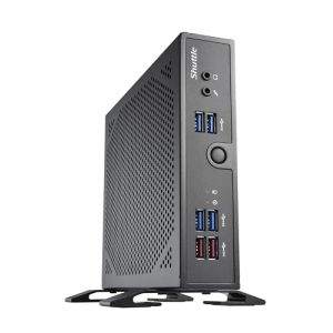 SHUTTLE XPC Slim Barebone DS50U, Intel Celeron 7305, 2X LAN (1x 2.5Gbit,1x 1Gbit), 1xCOM,1xHDMI,1xDP, 1x VGA, fanless, (YNISEK, neuf)