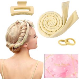 Boucle Sans Chaleur,Boudin Cheveux Rouleau Cheveux Sans Chaleur Heatless Hair Curlers Velours Bigoudi Boucle Cheveux Rouleau à Cheveux Sans Chaleur Heatless Curling Rod Headband de Coiffure Bricolage (Honeypot-eu, neuf)