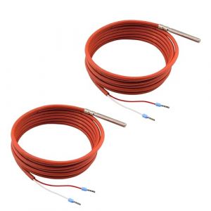 Tmonit - Lot de 2 capteurs de temp&eacute;rature PT1000 | C&acirc;ble en silicone de 2 m | Jusqu'&agrave; +200 &deg;C | Fabriqu&eacute; en Allemagne | Capteur de temp&eacute;rature Capteur de temp&eacute;rature Sonde de c&acirc;ble Sonde solaire (TMONIT Messtechnik, neuf)