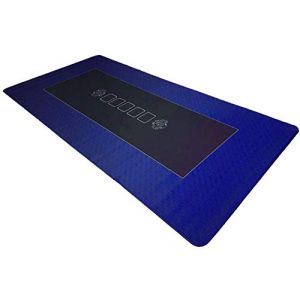 Bullets Playing Cards, Tapis de Poker Professionnel 160 x 80 cm Bleu pour Votre Propre Table de Poker, Plateau de Poker Deluxe, revêtement Table de Poker, Tapis de Cartes, idéal pour Un Cadeau (Bruncken & Gebhardt, neuf)