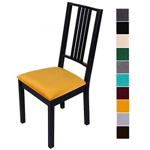 Homaxy Housse De Chaise, Housse de Chaise Universelle Lavables, Housse de Salle à Manger Universel, très Facile à Nettoyer et Durable, Facile à Installer (Jaune, 6 pièces) (Homaxy EU, neuf)