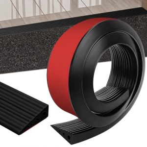 Niuny Rampe de Seuil en PVC Rampe de Seuil de Porte 2x6x100cm Autocollantes Seuils de Porte en Caoutchouc Barre de Seuils Adhesive Surface Antidérapante pour Fauteuil Roulant Poussette Aspirateur (Niuny, neuf)