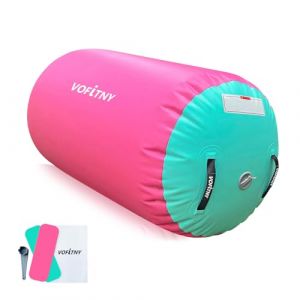 VOFiTNY Rouleau gonflable Gymnastique Yoga Gym Tapis L 100 x D 60 CM Air Baril Tumbling Yoga Fitness Backflip Entra&icirc;nement Aide Cylindre &Eacute;quilibre Entra&icirc;nement Sport Fitness Rouleau &agrave; air Sans pompe (VOFiTNY-Eur, neuf)