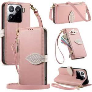 GoodcAcy Coque avec Cordon pour Infinix Note 50 4G/50 Pro 4G Housse en Cuir PU avec Rabat Magnétique, Étui Fermeture Portefeuille Antichoc avec Support Pliable - Pink (TENGLAN, neuf)