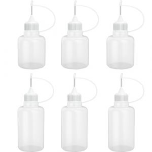 ASYKNM 6 Pièces Flacon Pipette, Flacons Plastique, Flacon Souple, Souple, Bouteille De Colle Vide, Bouteille De Colle Vide, Bouteille De Précision, avec Pointe D'aiguille, 5ml/10ml Flacon Vide (REN JIE DE DIAN, neuf)