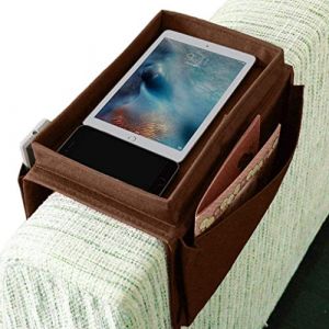 BEISIJIA Organiseur d'accoudoir de canap&eacute; avec plateau porte-gobelet, support de rangement pour t&eacute;l&eacute;commande TV, t&eacute;l&eacute;phone portable, tablette, magazines, livres (beisijia, neuf)