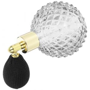 NUOBESTY Flacon Vaporisateur en Verre 100Ml Poire Gris et Embout Noir Dor&eacute; Flacon de Parfum Rechargeable &Eacute;tanche Compact Voyages (Camplos, neuf)