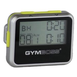 Gymboss Minuteur d’intervalle et chronomètre – Coque Brillant Argente/Jaune (Gymboss EU, neuf)