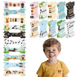 Bandes nasales pour enfants, patchs anti-ronflements, dispositif anti-ronflement, bandelettes nasales pour mieux respirer, bandelettes nasales contre le ronflement (chats et chiens, 60) (prunejuices, neuf)