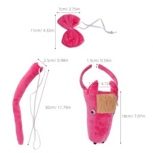 SAFIGLE 2ensembles Oreilles de Cheval et Queue Ensemble Serre-t&ecirc;te Cheval pour D&eacute;guisement Adulte Accessoires F&ecirc;te Cosplay Halloween (Grand Di, neuf)