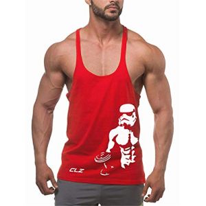 Cabeen Homme Musculation Débardeur sans Manche Maillot de Corps Tank Top Fitness Gym,L,Rouge22 (CSJ SHOP, neuf)