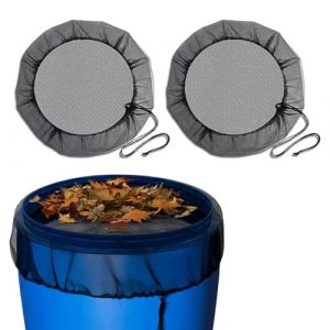 LUMOOM Lot de 2 filets de citerne d'eau de pluie réglables avec cordon de serrage, couverture en filet pour citerne de pluie, protection contre les moustiques et les feuilles, protection contre les (INTERNAVIGARE S.R.L., neuf)