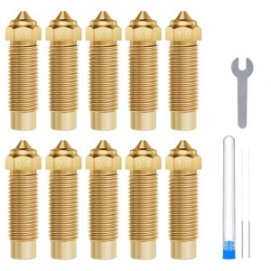 ELEGOO 10 Pi&egrave;ces Buses d'imprimante Laiton Buse 0.4 mm, 0.6 mm, 0.8 mm, 1.0 mm, avec outils de bricolage compatibles pour Neptune 4 Plus et Neptune 4 Max (ELEGOO FR, neuf)