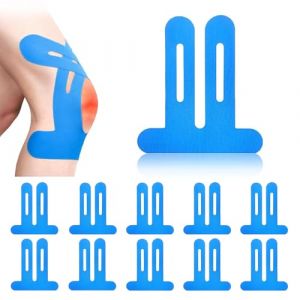 LUOJINYI 10 Pi&egrave;ces Pr&eacute;d&eacute;coup&eacute;es Tape Kinesiologie Genou Tape, kinesio tape bande kinesiologie, bande kinesiologie genou pour le Soutien et la R&eacute;cup&eacute;ration, Bande Kinesiologie (Bleu) (AUTORULATE STAR S.R.L., neuf)