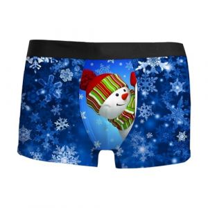G&eacute;n&eacute;rique Calecon Personnalise Homme, Homme Calecon No&euml;l, Sport Boxer Homme Coton Pas Cher Rigolo Noel Calecon Microfibre Shorty Transparent sous-V&ecirc;tements, Cale&ccedil;on de nouveaut&eacute; Personnalis&eacute; (LIBJDI, neuf)