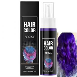 Spray Colorant Violet Pour Cheveux Pour Enfants Femmes, Spray Vert Coloration Cheveux Temporaire, Coloration Sprays Colorant Temporaire, Teinture Capillaire Lavable, Cire Colorante à Usage (Violet) (xiaxiappa99, neuf)