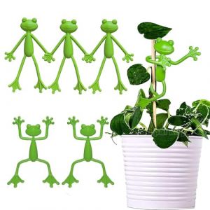 Lot de 5 Clips Plantes grimpantes Grenouille Support Plante d&eacute;coratif r&eacute;utilisable Attache Plante Verte pour Pot Balcon int&eacute;rieur ext&eacute;rieur dr&ocirc;le d&eacute;coration Jardin tuteur Plastique pour tiges (YOUXUAN-J, neuf)