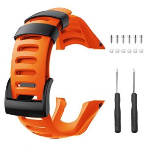ANBEST Bracelet en TPU Compatible avec Suunto Ambit 3/2/1 Bracelet, Bande de Sport de Remplacement Convient &agrave; Suunto Ambit 2R/2S/3 Sport/3 Run, Orange (ANBEST Store, neuf)