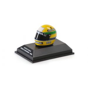 Minichamps 540308812 - Casque Ayrton Senna World Champion 1988 - Scala 1/8 - modèle de Collection (LITTLE BOLIDE, neuf)