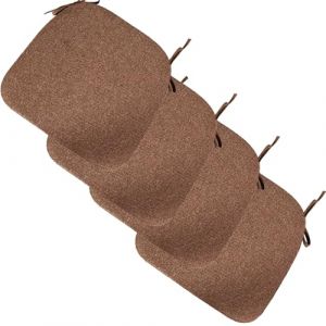 BLLMTEAR Galette de Chaise Lot de 4, Coussin Chaise Cuisine Lavable, Galette de Chaise Dehoussable Lavable, 3cm éPais Coussins de Chaises D'Interieur(02,4pcs:38x35cm/15x14in) (Achievements shop, neuf)